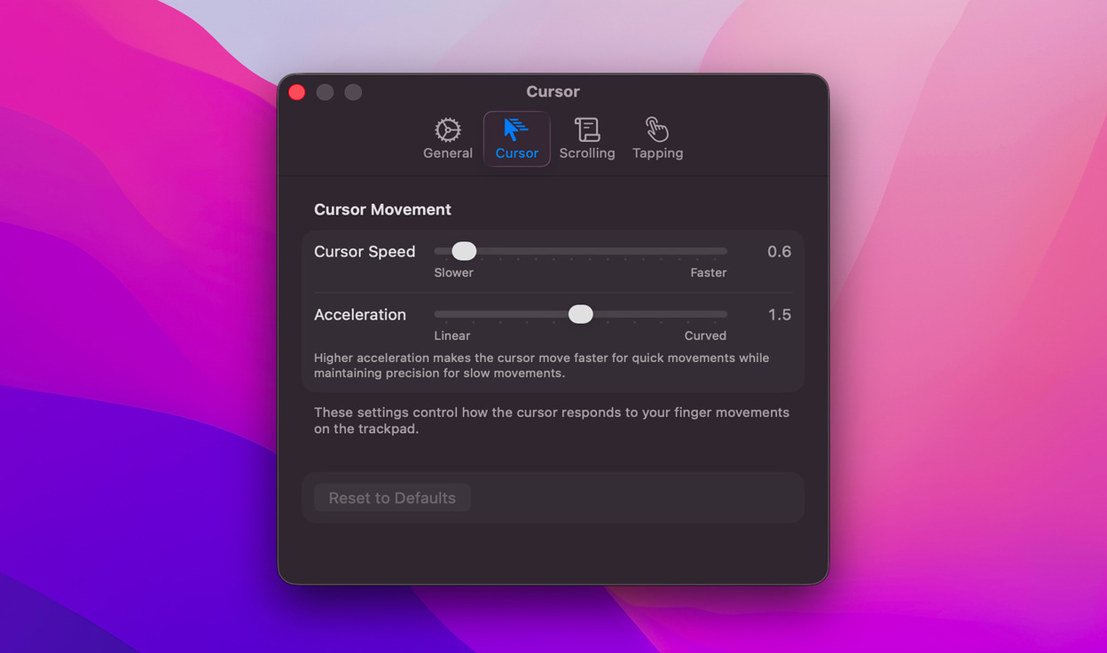 macOS companion app configuration