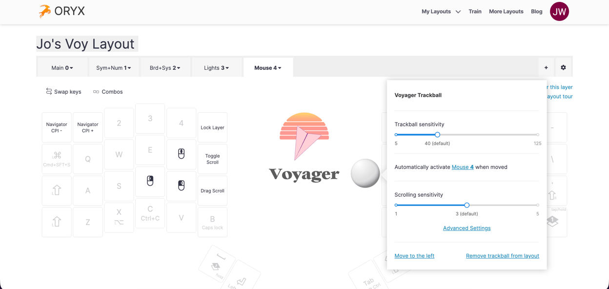 Bottom right portion of the configurator with a Modify Layout button