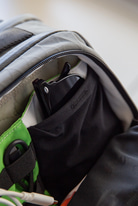 Thumbnail for Organized layout of internal pockets highlighting dedicated storage for split keyboards and cables.